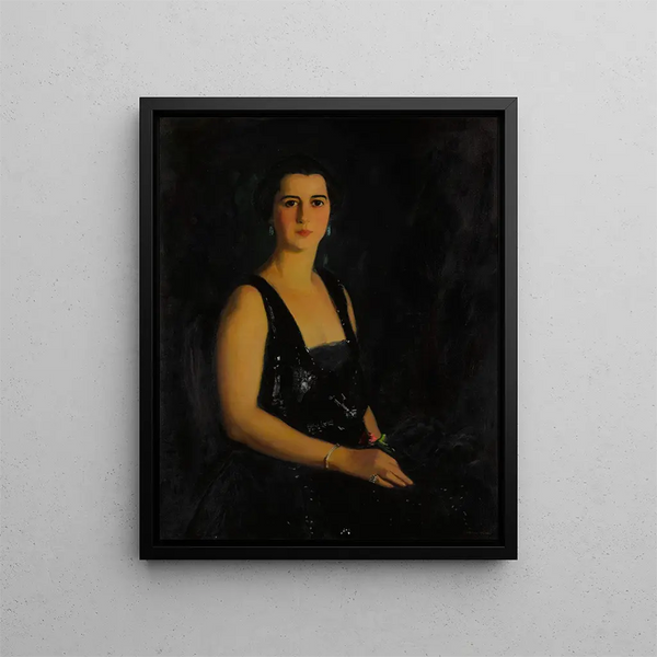 Portrait Painting of Mrs. Arthur Bond Cecil - Robert Henri — framed artwork on a wall