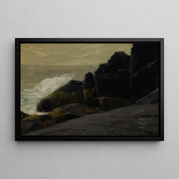 Maritime Cliffs - Robert Henri — framed artwork on a wall