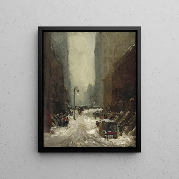 Snow in New York - Robert Henri — framed artwork on a wall
