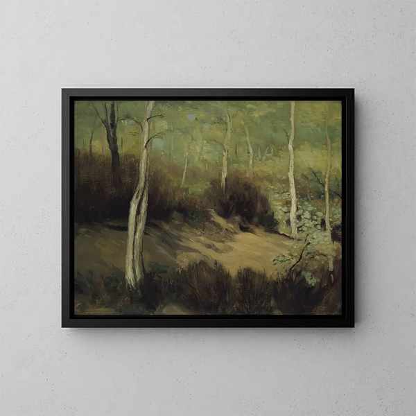 Spring in Fontainebleau Forest - Robert Henri — framed artwork on a wall