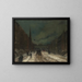 Scene of a street with snow, 57th Street, NYC - Robert Henri — framed artwork on a wall