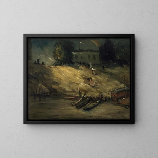Sudden Shower - Robert Henri — framed artwork on a wall
