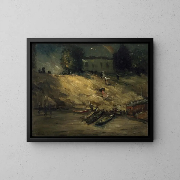 Sudden Shower - Robert Henri — framed artwork on a wall