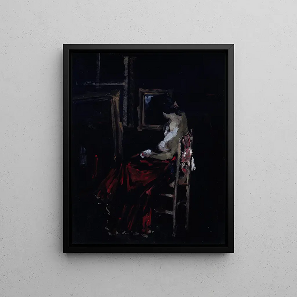 The Model - Robert Henri — framed artwork on a wall