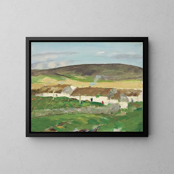 The White Cottage, Ireland - Robert Henri — framed artwork on a wall
