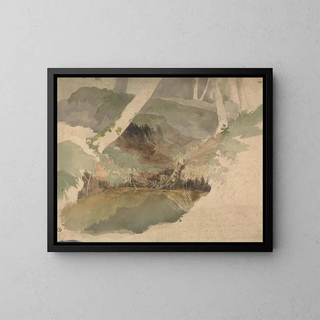 Forest Basin Painting - Robert Hills — framed artwork on a wall