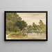 Reflections in a wooded pond - Robert Hills — framed artwork on a wall
