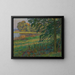Water's Edge Bank Painting - Robert Hoffmann — framed artwork on a wall