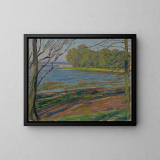 Landscape Painting of Havel - Robert Hoffmann — framed artwork on a wall