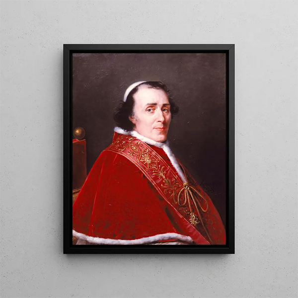 Portrait of Pope Pius VII 1805 - Robert Jacques François Lefèvre — framed artwork on a wall