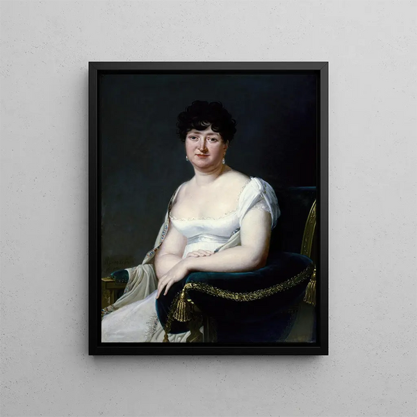 Portrait of a Woman - Robert Jacques François Lefèvre — framed artwork on a wall