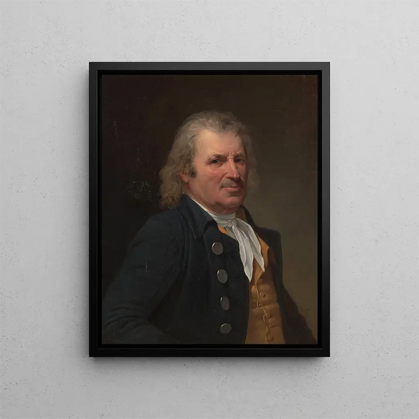 Portrait of an elderly man - Robert Jacques François Lefèvre — framed artwork on a wall
