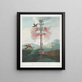 Plant with large flowers - Robert John Thornton — framed artwork on a wall