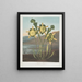 Carnivorous plant painting - Robert John Thornton — framed artwork on a wall