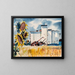 Kansas Grain Elevator Painting - Robert Johnson — framed artwork on a wall