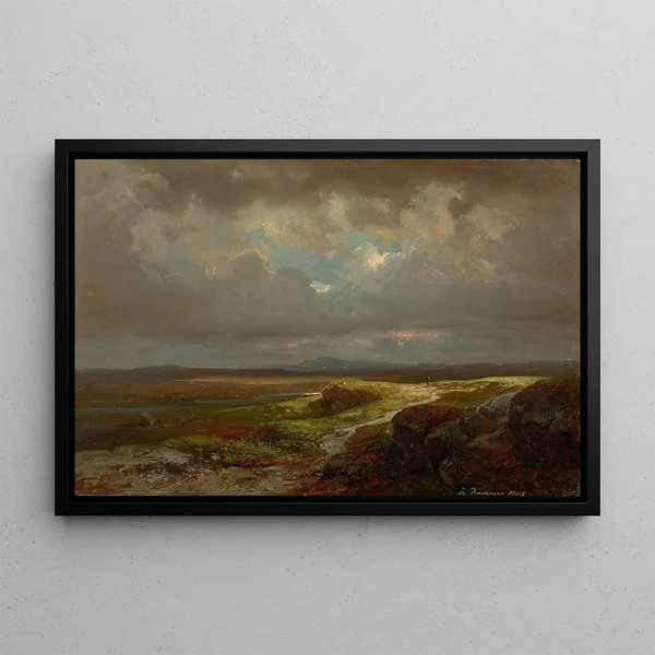 Large Scottish landscape painting - Robert Kummer — framed artwork on a wall