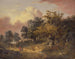 Landscape wooded with woman and child walking on a path - Robert Ladbrooke — artwork view