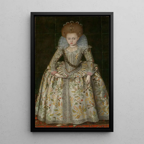 Princess Elizabeth 1596-1662 future Queen of Bohemia - Robert Peake the Elder — framed artwork on a wall