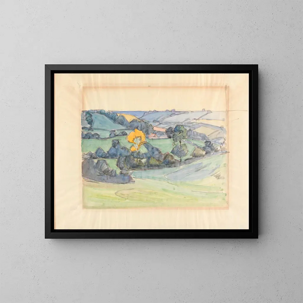 near Brimley Hill - Robert Polhill Bevan — framed artwork on a wall