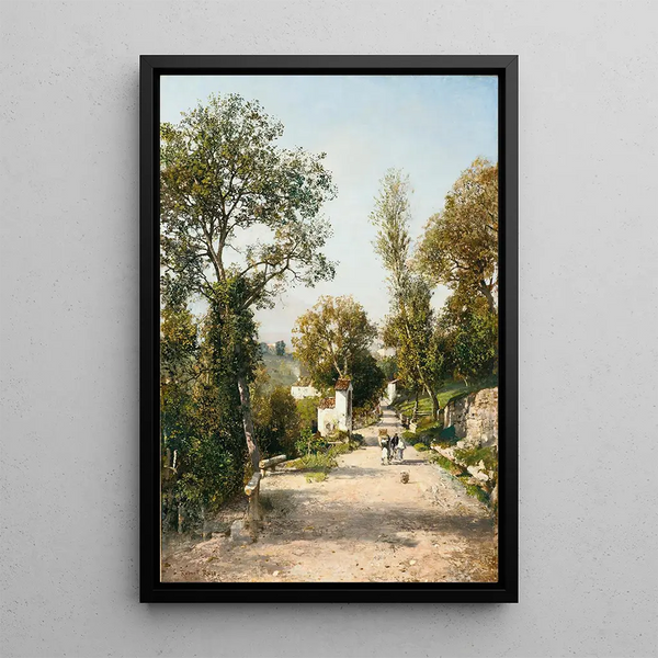 Landscape in South Tyrol - Robert Russ — framed artwork on a wall