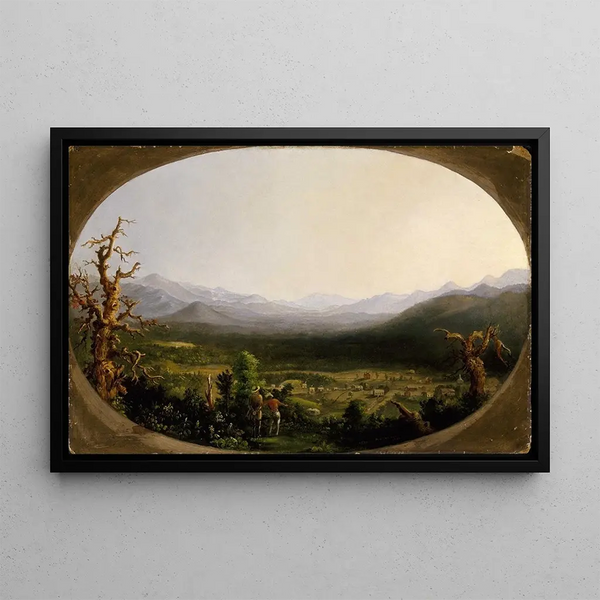 Asheville View Painting, North Carolina - Robert S. Duncanson — framed artwork on a wall