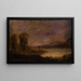 Landscape painting with lake - Robert S. Duncanson — framed artwork on a wall