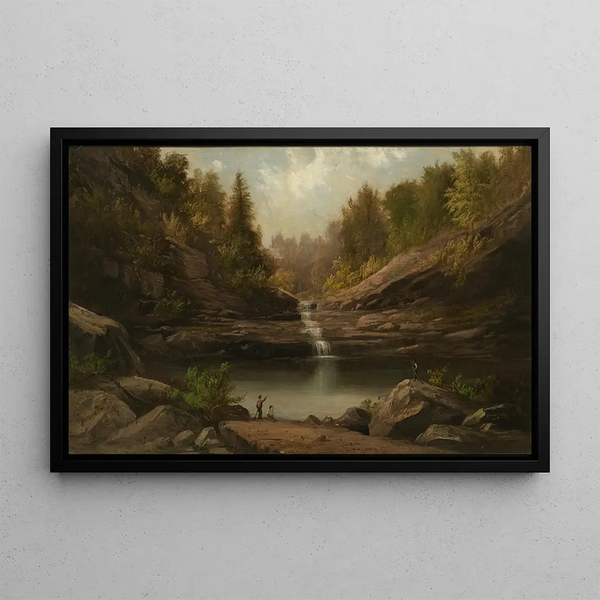 Mountain Basin Painting - Robert S. Duncanson — framed artwork on a wall