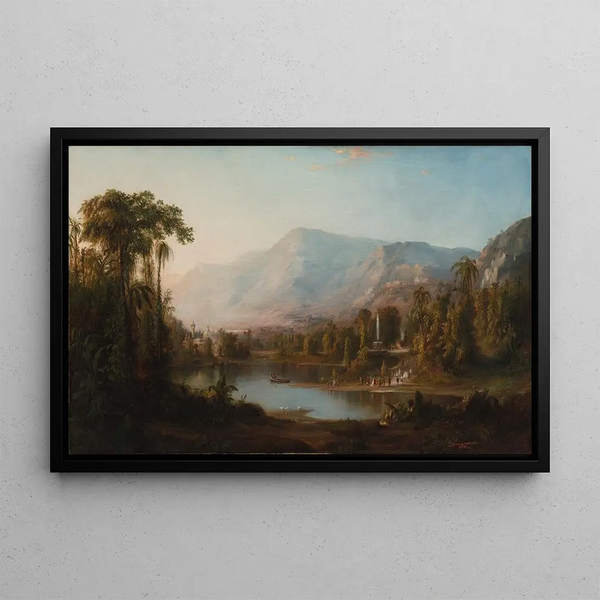 Vallée du Cachemire - Robert S. Duncanson — framed artwork on a wall
