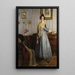 Young woman in a Biedermeier interior - Robert Scheffer — framed artwork on a wall