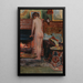 The warming fireplace - Robert Schiff — framed artwork on a wall