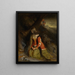 A lady and her wandering knight, perhaps a scene from Ivanhoe - Robert Scott Lauder — framed artwork on a wall