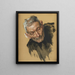 Study of a Man's Head - Robert Seuffert — framed artwork on a wall