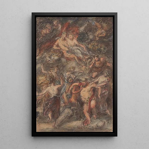 Scene of Bacchanal - Robert Smirke — framed artwork on a wall