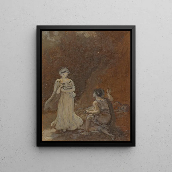 Lysandre wakes up to see Hélène - Robert Smirke — framed artwork on a wall