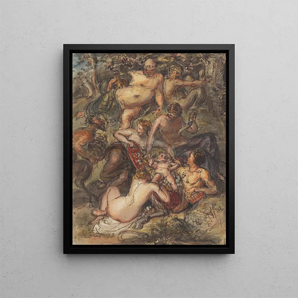 Scene of Bacchanal - Robert Smirke — framed artwork on a wall