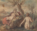 Two women enjoying their time near a stream - Robert Smirke — artwork view