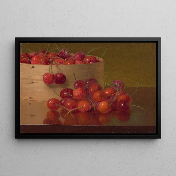 Red Cherries Painting - Robert Spear Dunning — framed artwork on a wall