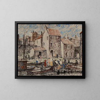 La fête en bateau - Robert Spencer — framed artwork on a wall