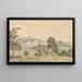 Llanerchydol Hall Painting, Wales - Robert Streatfeild — framed artwork on a wall