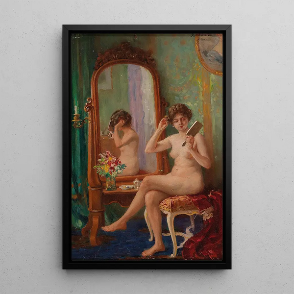 In the boudoir - Robert Voelcker — framed artwork on a wall