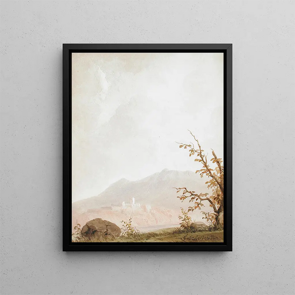 Italian landscape painting - Robert Walter Weir — framed artwork on a wall