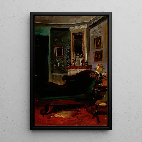 Green Sofa - Robert Wilhelm Ekman — framed artwork on a wall