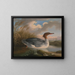 A red-headed diver - Robert Wilkinson Padley — framed artwork on a wall