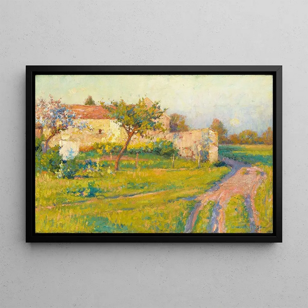 Spring in France - Robert William Vonnoh — framed artwork on a wall
