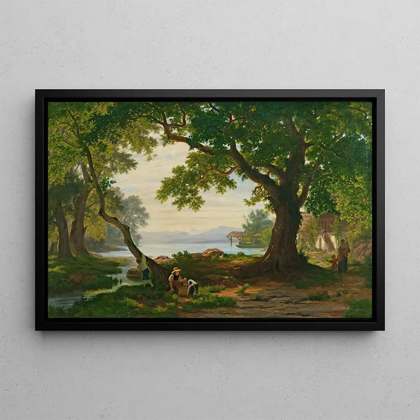 Lake Sempach - Robert Zünd — framed artwork on a wall