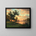Atmosphère du soir au bord du lac - Robert Zünd — framed artwork on a wall