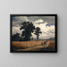 Grain Harvest Painting - Robert Zünd — framed artwork on a wall