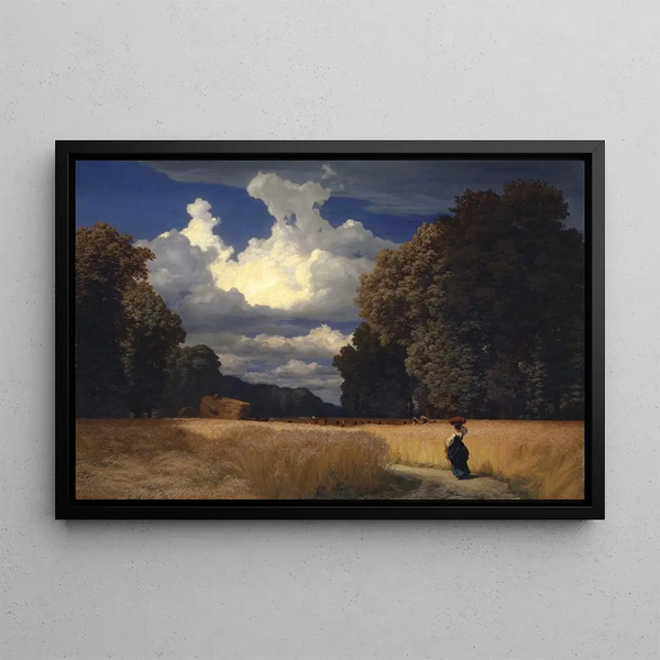 The Harvest - Robert Zünd — framed artwork on a wall