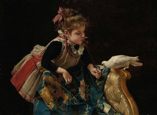 Girl with a dove - Roberto Fontana — artwork view