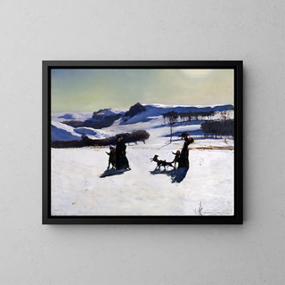 Snow Field Painting - Rockwell Kent — framed artwork on a wall